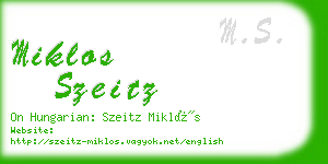 miklos szeitz business card